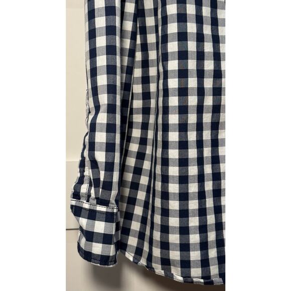 Lee Premium Quality Blue/White Check Men's XL Long Sleeve Shirt - Picture 6 of 12
